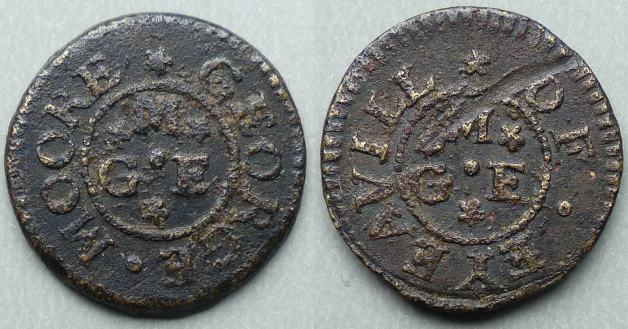 Yeovil, George Moore farthing token Yeovil, George Moore farthing token